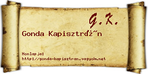 Gonda Kapisztrán névjegykártya